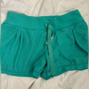 PrAna teal exercise shorts